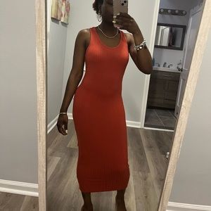 Long Ribbed tank dress